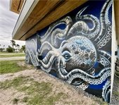Artist Tiff Urquhart "The Kraken" mural photograph